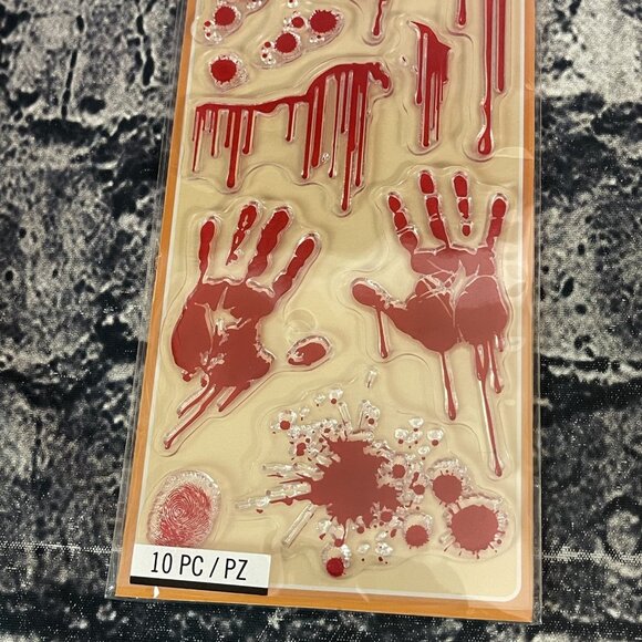 Inkadinkado Halloween Trick or Treat Clear Cling Stamps 8 Pieces crafts - Picture 3 of 7